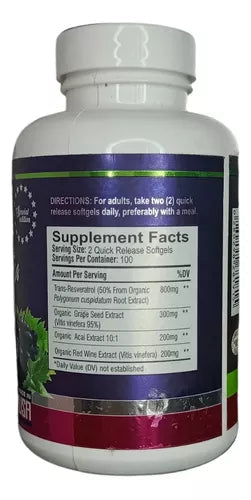 RESVERATROL 100 CÁPSULAS (OFERTA IMPERDIBLE)